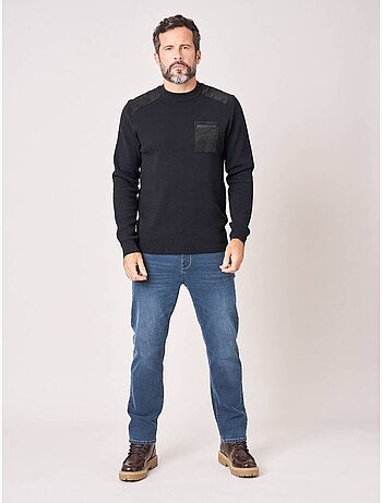 Pull regular homme col montant poche zippée 'deeluxe'