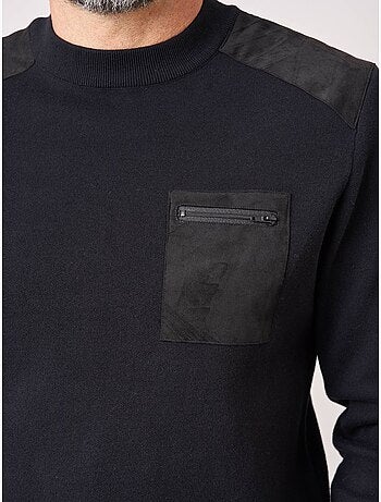 Pull regular homme col montant poche zippée 'deeluxe'