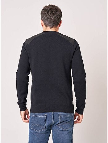 Pull regular homme col montant poche zippée 'deeluxe'