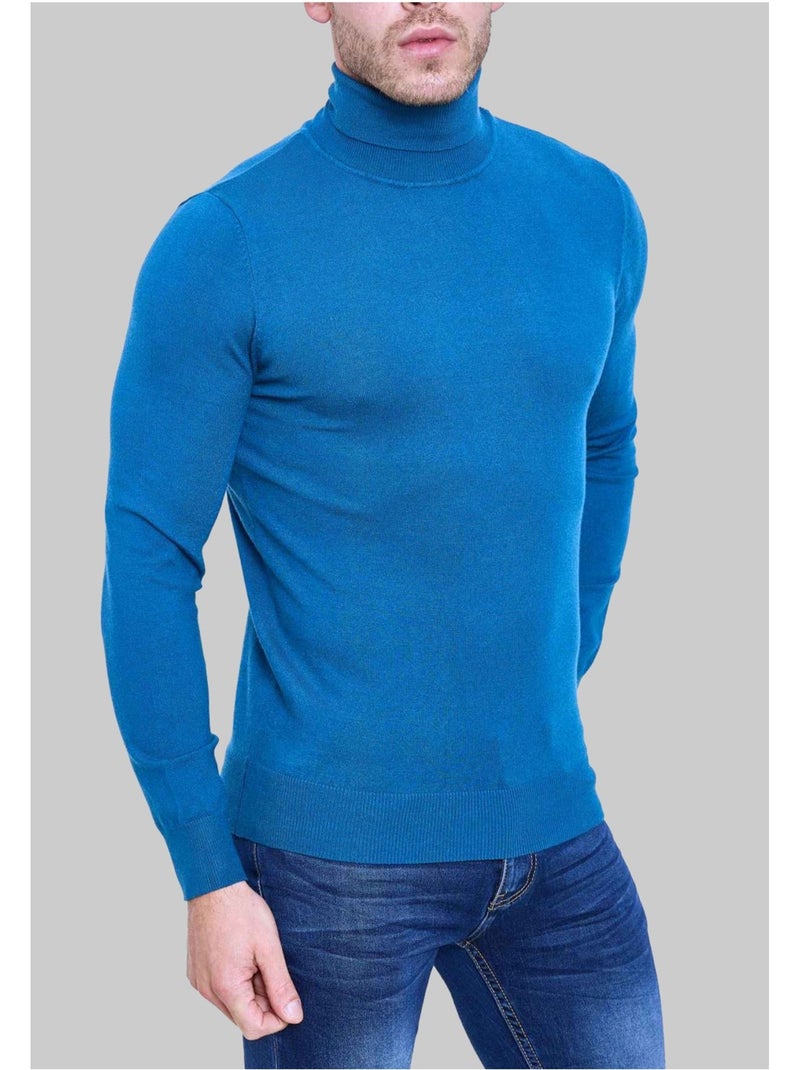 Pull Roulé Kebello Bleu - Kiabi