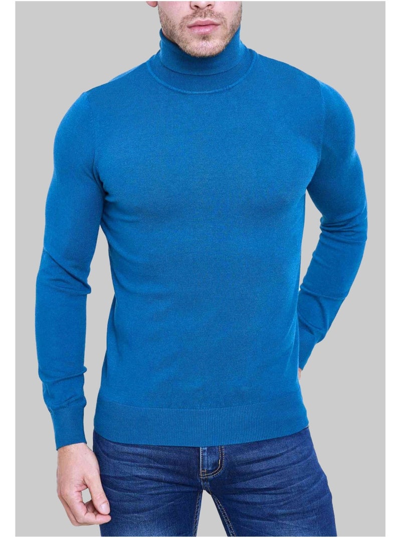 Pull Roulé Kebello Bleu - Kiabi
