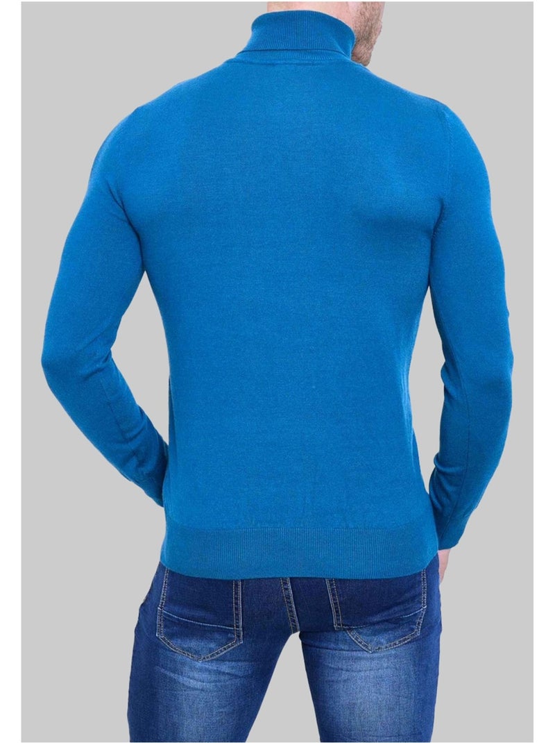 Pull Roulé Kebello Bleu - Kiabi
