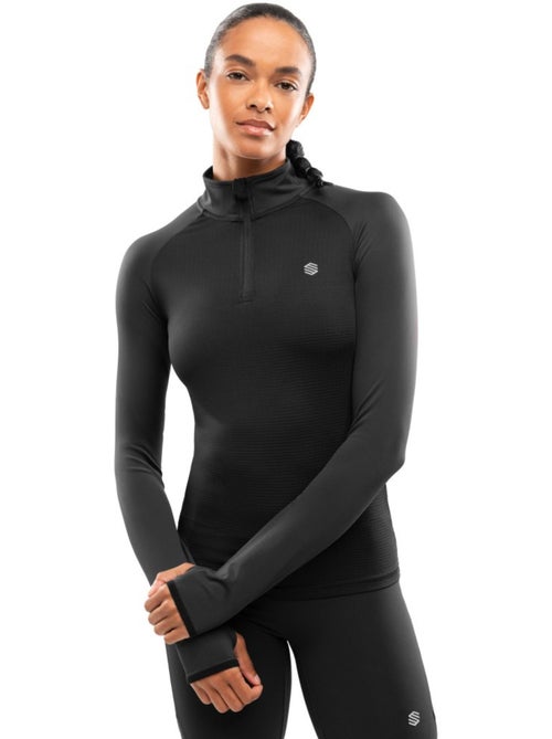Pull running demi-zip femme fitness femme center - Kiabi Pull running demi-zip femme fitness femme center - Kiabi