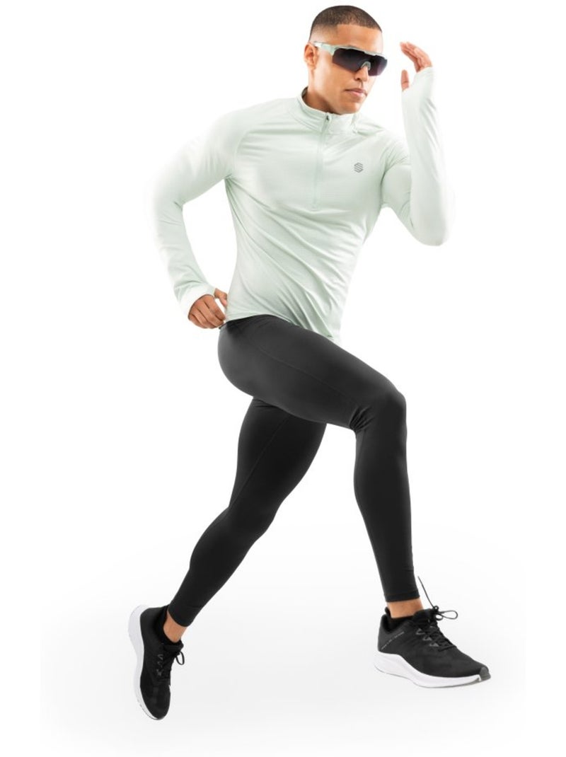 Pull running demi-zip homme fitness homme intuit Vert - Kiabi