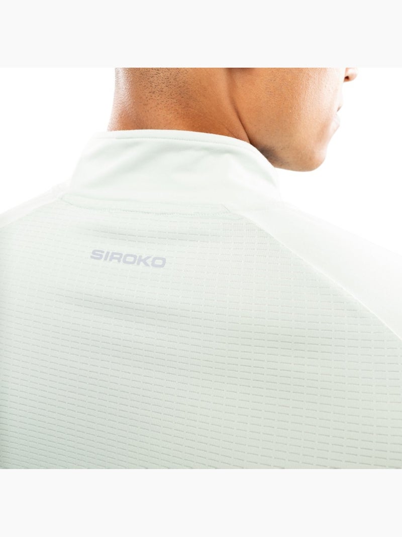 Pull running demi-zip homme fitness homme intuit Vert - Kiabi