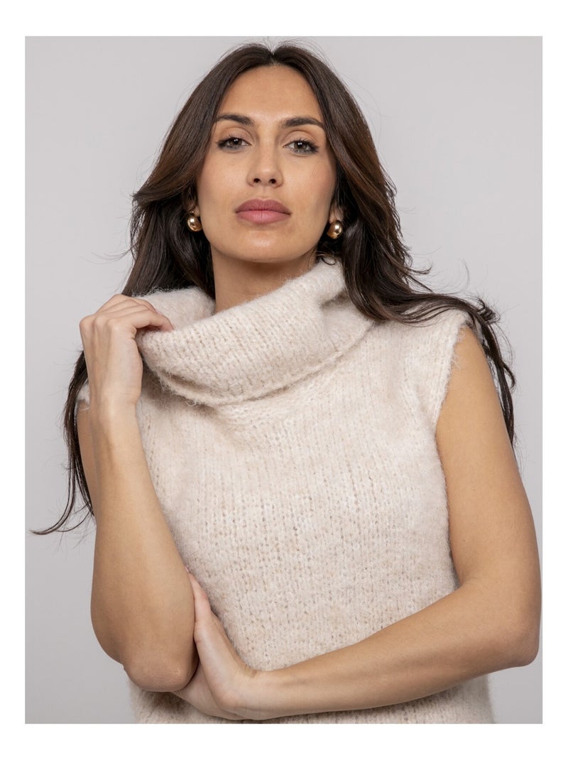 Pull sans manche KEANA Beige - Kiabi