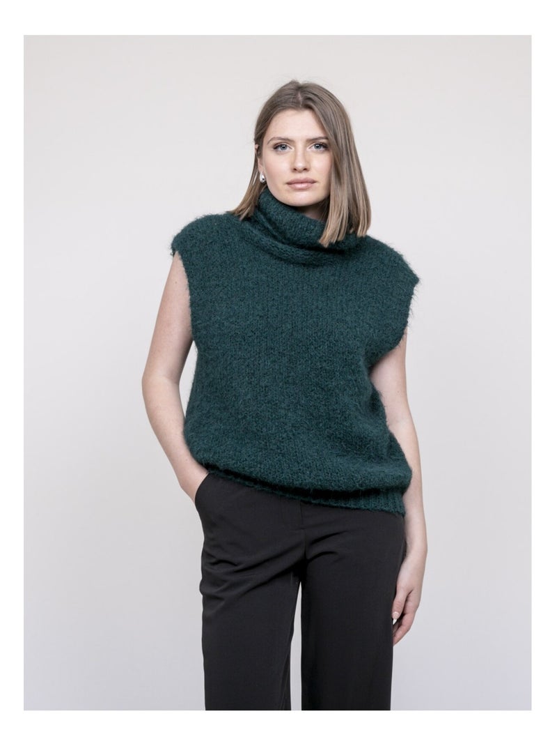 Pull sans manche KEANA Vert forêt - Kiabi