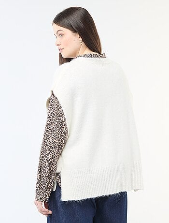 Pull sans manches à nouer sur les côtés