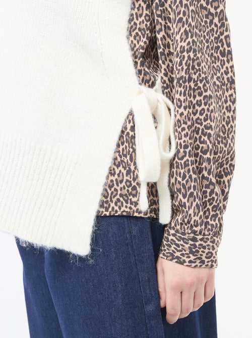 Pull sans manches à nouer sur les côtés - Kiabi