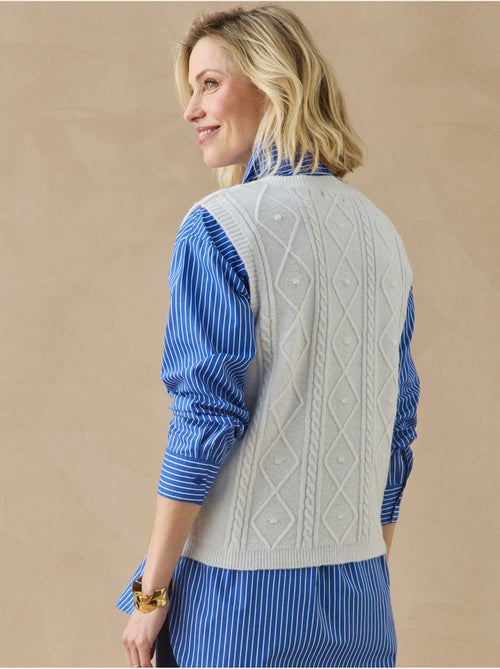 Pull sans manches à torsades - daxon - Kiabi Pull sans manches à torsades - daxon - Kiabi