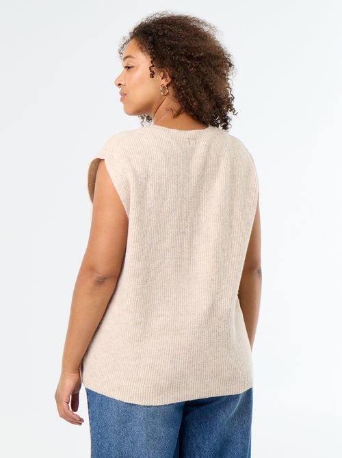 Pull sans manches avec bijoux fantaisies dorés - Kiabi Pull sans manches avec bijoux fantaisies dorés - Kiabi
