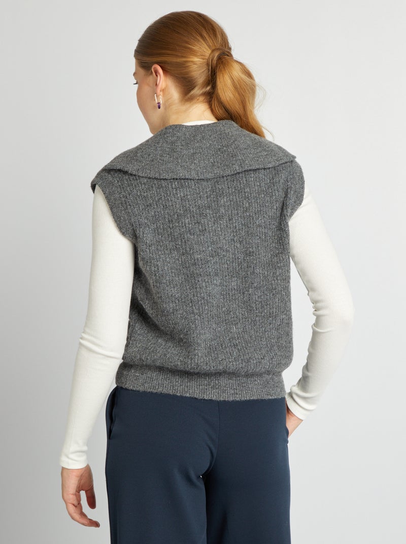 Haut Femme Kerrits Sans Manches Taille L Zip Intégral Aquarelle Gris