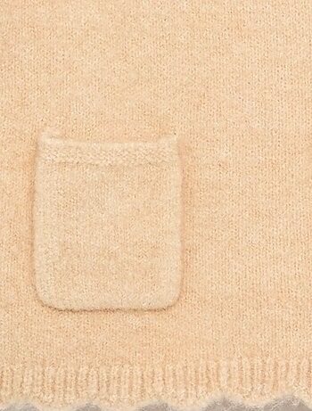 Pull sans manches avec écharpe amovible