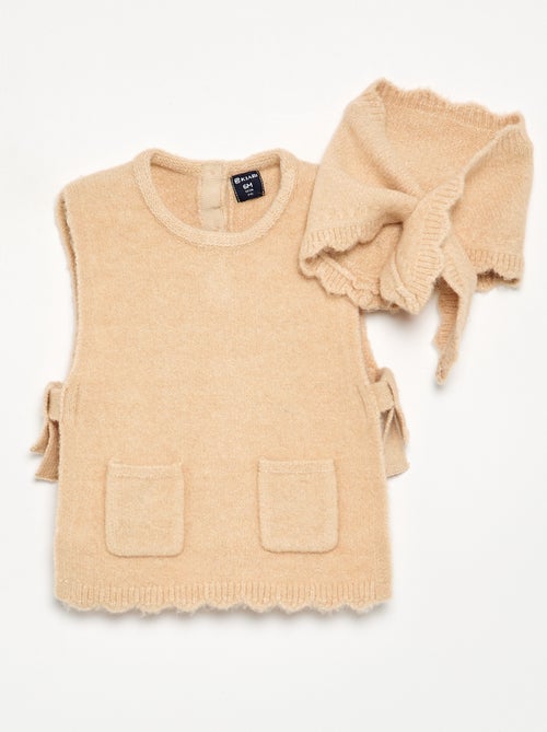 Pull sans manches avec écharpe amovible - Kiabi Pull sans manches avec écharpe amovible - Kiabi