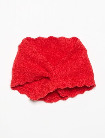Pull sans manches avec écharpe amovible