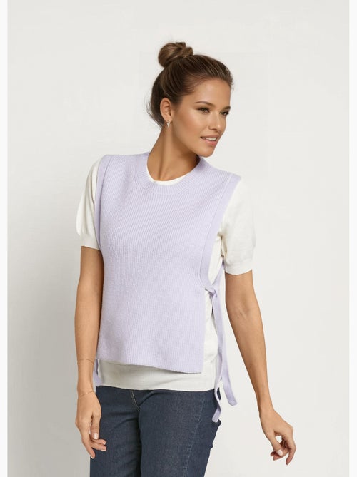 Pull sans manches avec lien à nouer côtés - AFIBEL - Kiabi