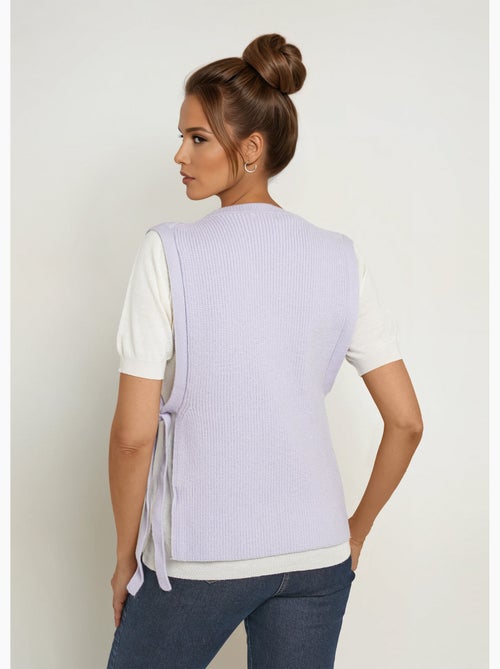 Pull sans manches avec lien à nouer côtés - AFIBEL - Kiabi