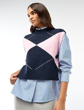 Pull sans manches avec liens à nouer sur les côtés