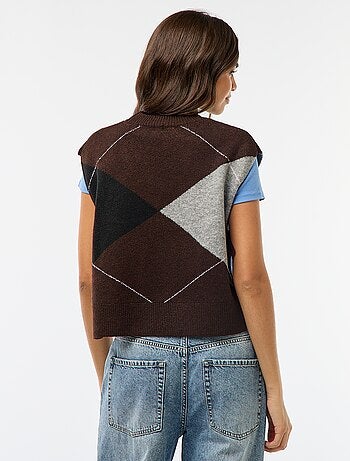 Pull sans manches avec liens à nouer sur les côtés