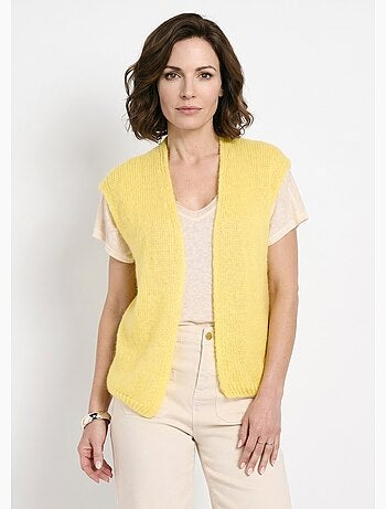 Pull sans manches avec mohair et laine - AFIBEL