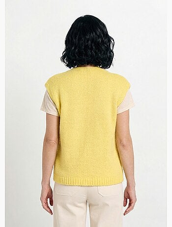 Pull sans manches avec mohair et laine - AFIBEL