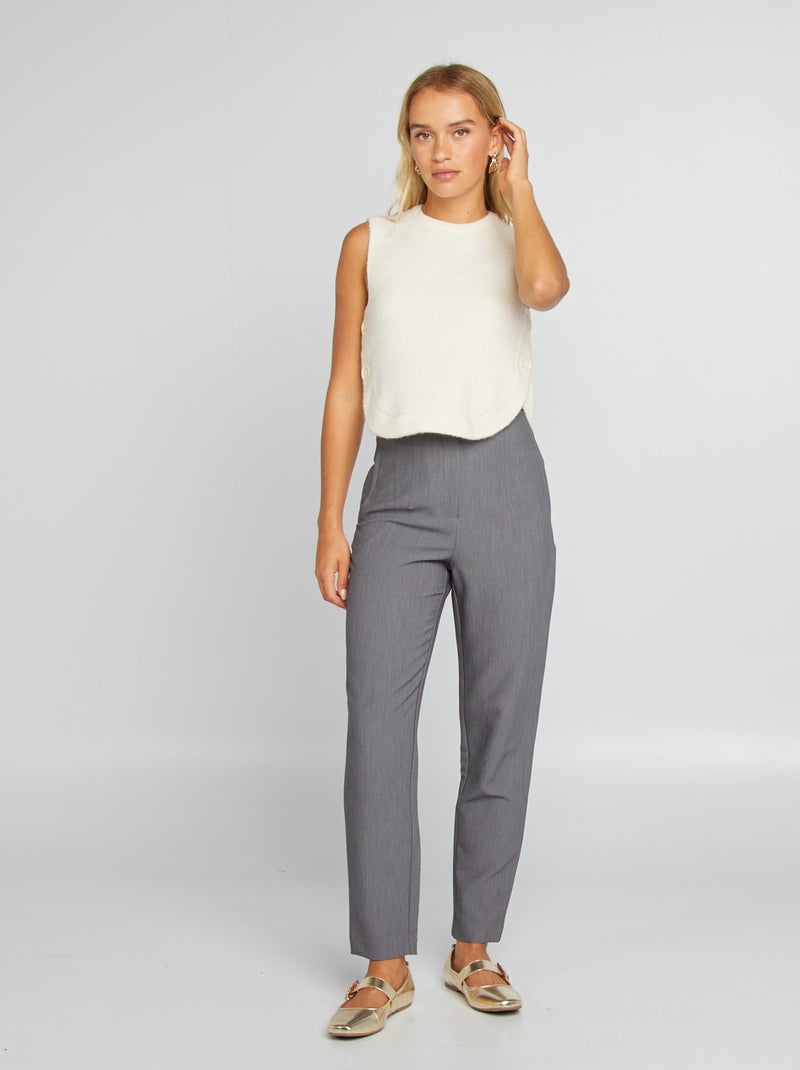 Pull sans manches Blanc - Kiabi