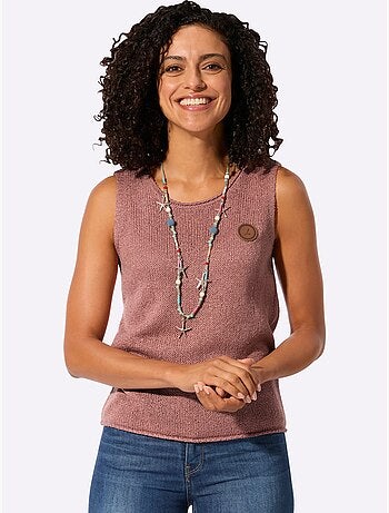 Pull sans manches bords roulés - taille standard - witt