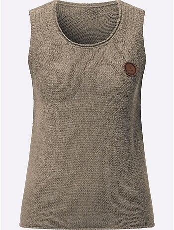 Pull sans manches bords roulés - taille standard - witt