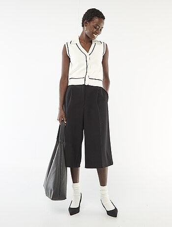 Pull sans manches col polo