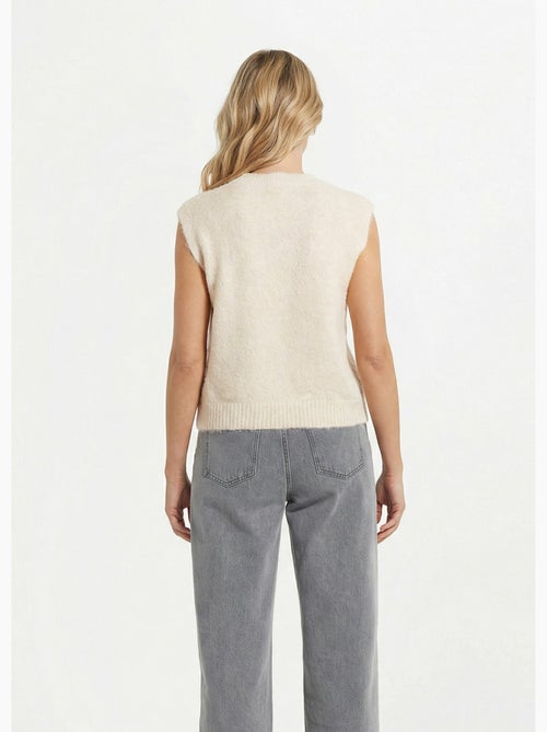 Pull sans manches en maille avec laine - AFIBEL - Kiabi