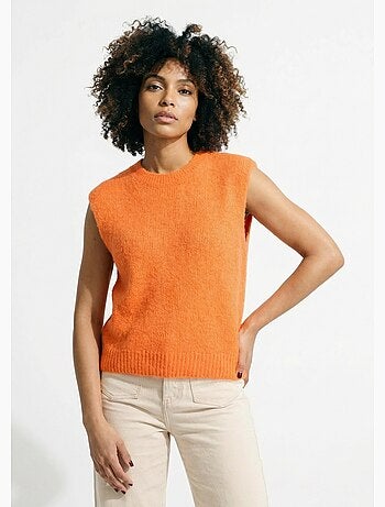 Pull sans manches en maille avec laine - AFIBEL