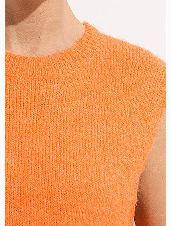 Pull sans manches en maille avec laine - AFIBEL