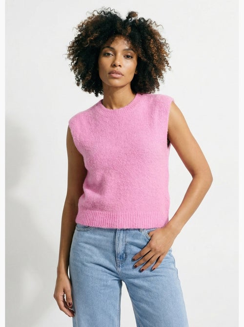 Pull sans manches en maille avec laine - AFIBEL - Kiabi