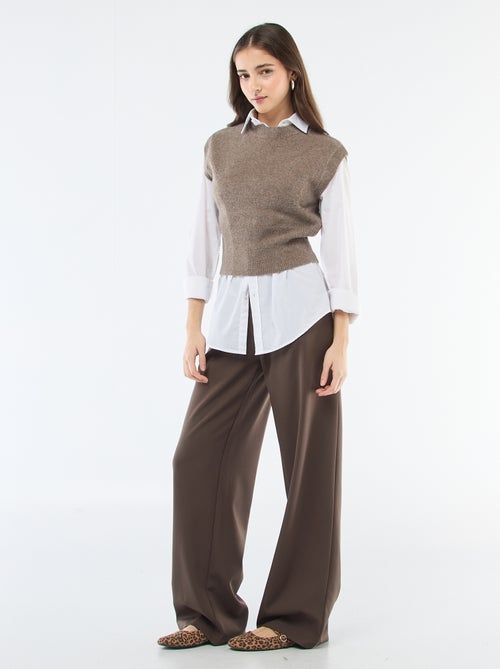 Pull sans manches en maille chaude - Kiabi Pull sans manches en maille chaude - Kiabi