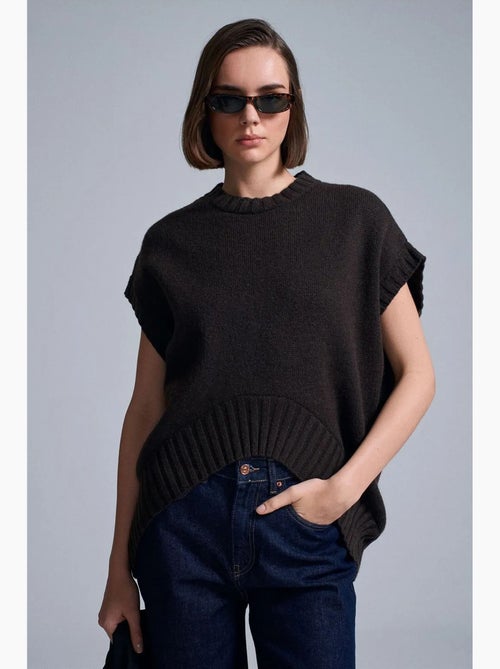 Pull sans manches en maille côtelée dilvin - Kiabi Pull sans manches en maille côtelée dilvin - Kiabi