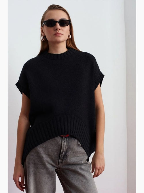 Pull sans manches en maille côtelée dilvin - Kiabi Pull sans manches en maille côtelée dilvin - Kiabi