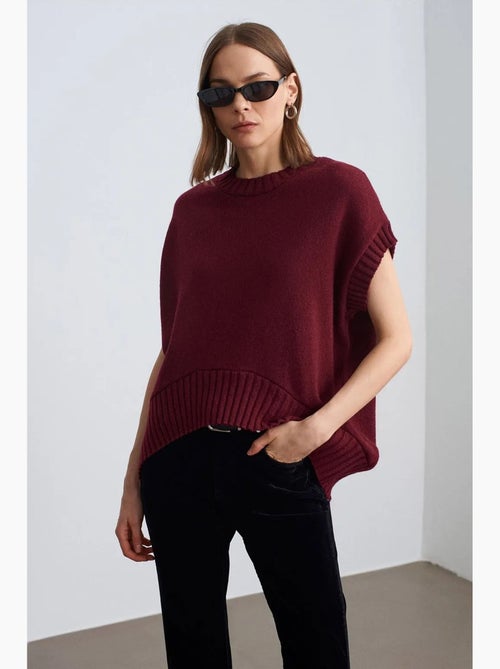 Pull sans manches en maille côtelée dilvin - Kiabi Pull sans manches en maille côtelée dilvin - Kiabi