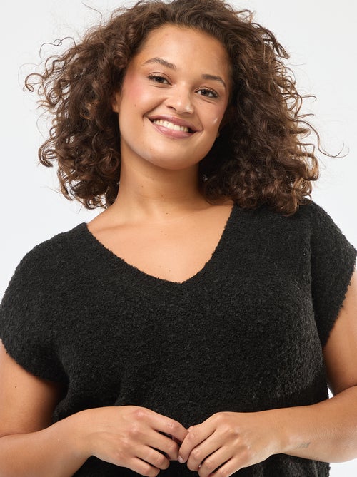 Pull sans manches en maille fine jauge - Kiabi