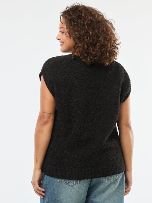 Pull sans manches en maille fine jauge - Kiabi