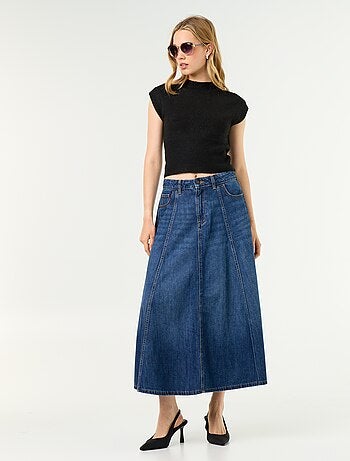 Pull sans manches en maille grosse jauge