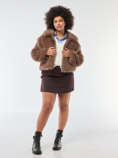 Pull sans manches en maille torsade grosse jauge - Kiabi