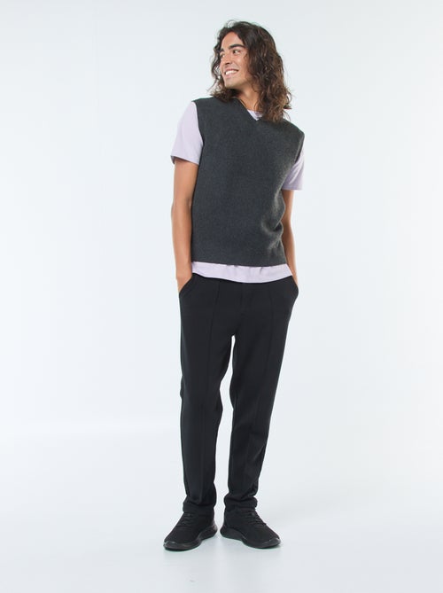 Pull sans manches en maille tricot à col V - Kiabi Pull sans manches en maille tricot à col V - Kiabi