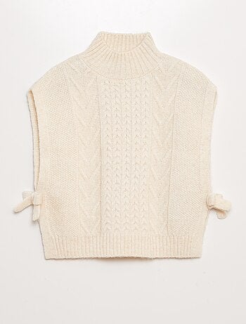 Pull sans manches en tricot