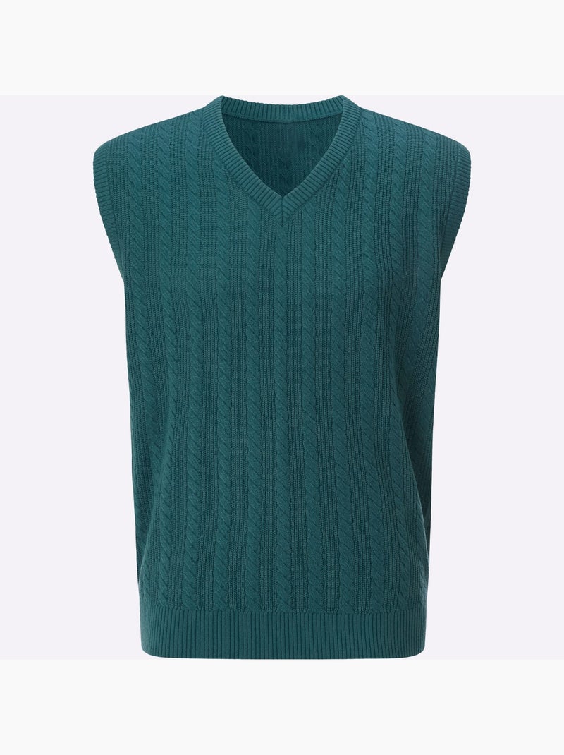 Pull sans manches fabriqué à partir de matériaux recyclés - taille standard - moda vilona Bleu pétrole - Kiabi
