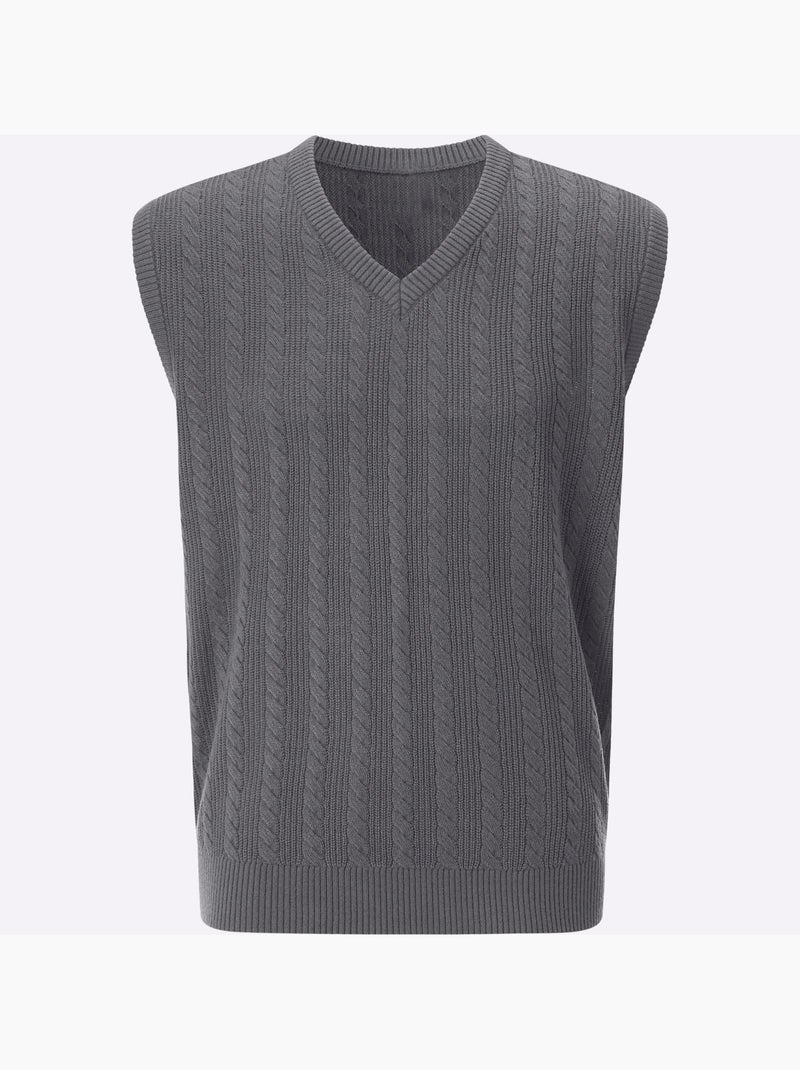 Pull sans manches fabriqué à partir de matériaux recyclés - taille standard - moda vilona gris anthracite - Kiabi