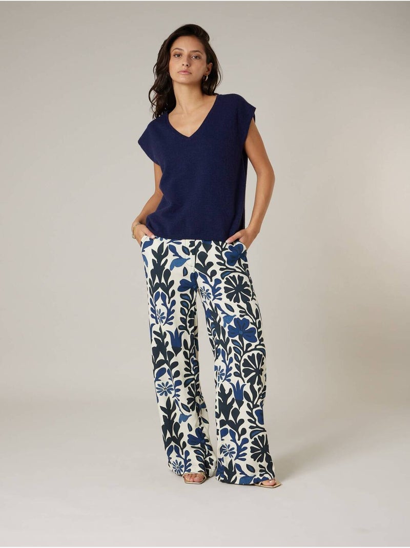 Pull sans manches femme 'Deeluxe' Bleu marine - Kiabi