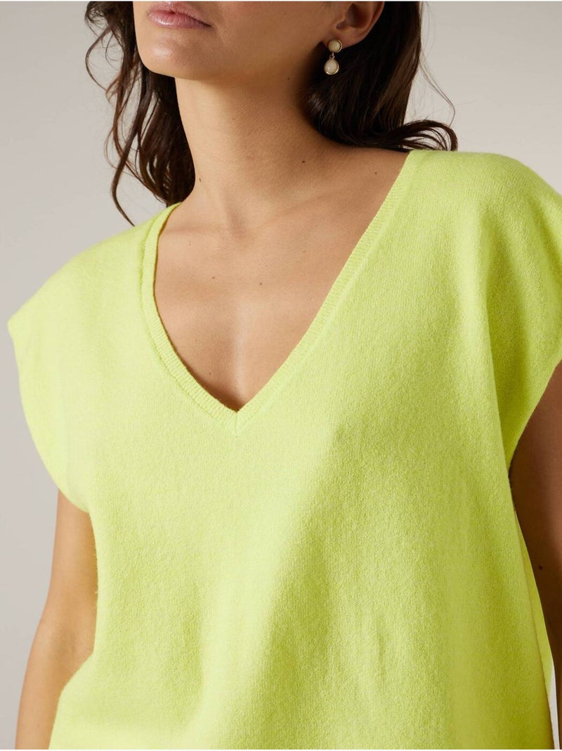 Pull sans manches femme 'Deeluxe' Jaune citron - Kiabi