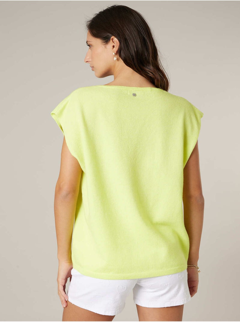 Pull sans manches femme 'Deeluxe' Jaune citron - Kiabi