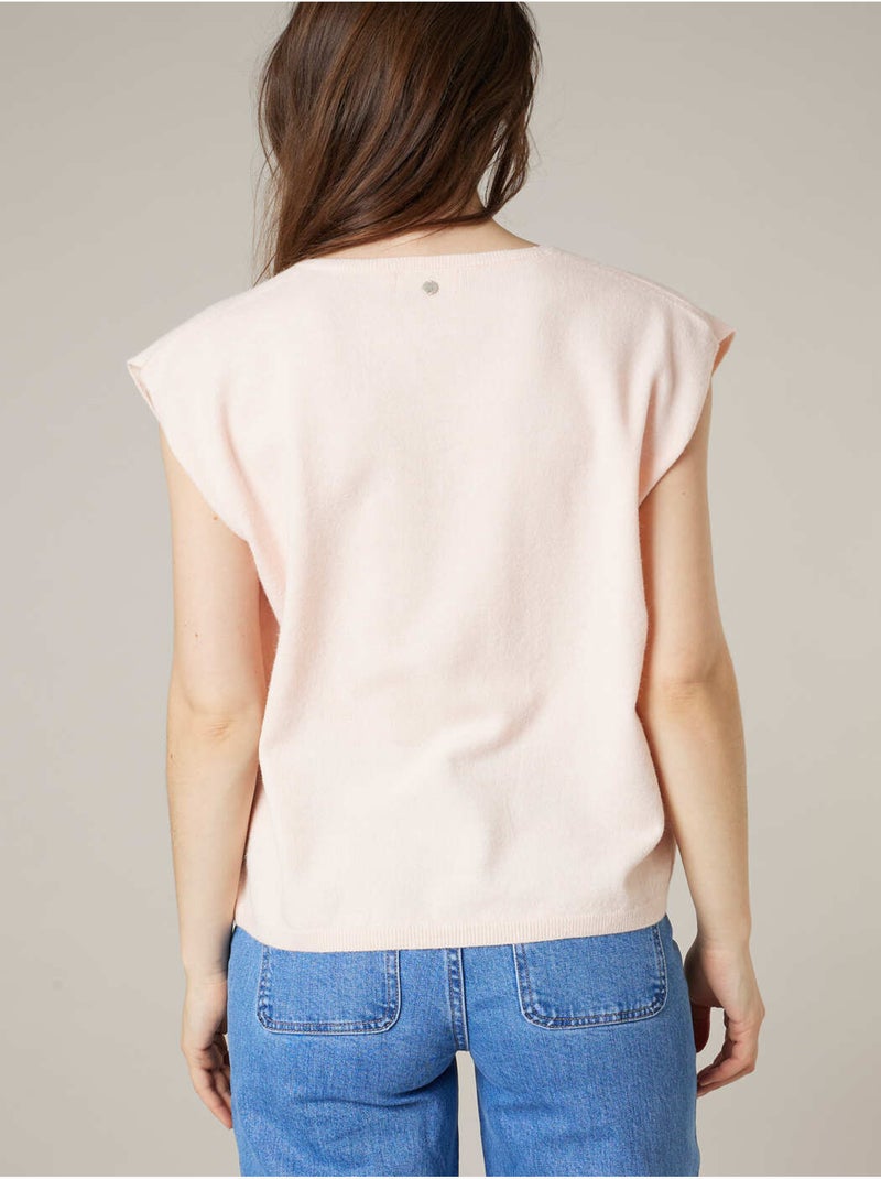 Pull sans manches femme 'Deeluxe' Rose clair - Kiabi