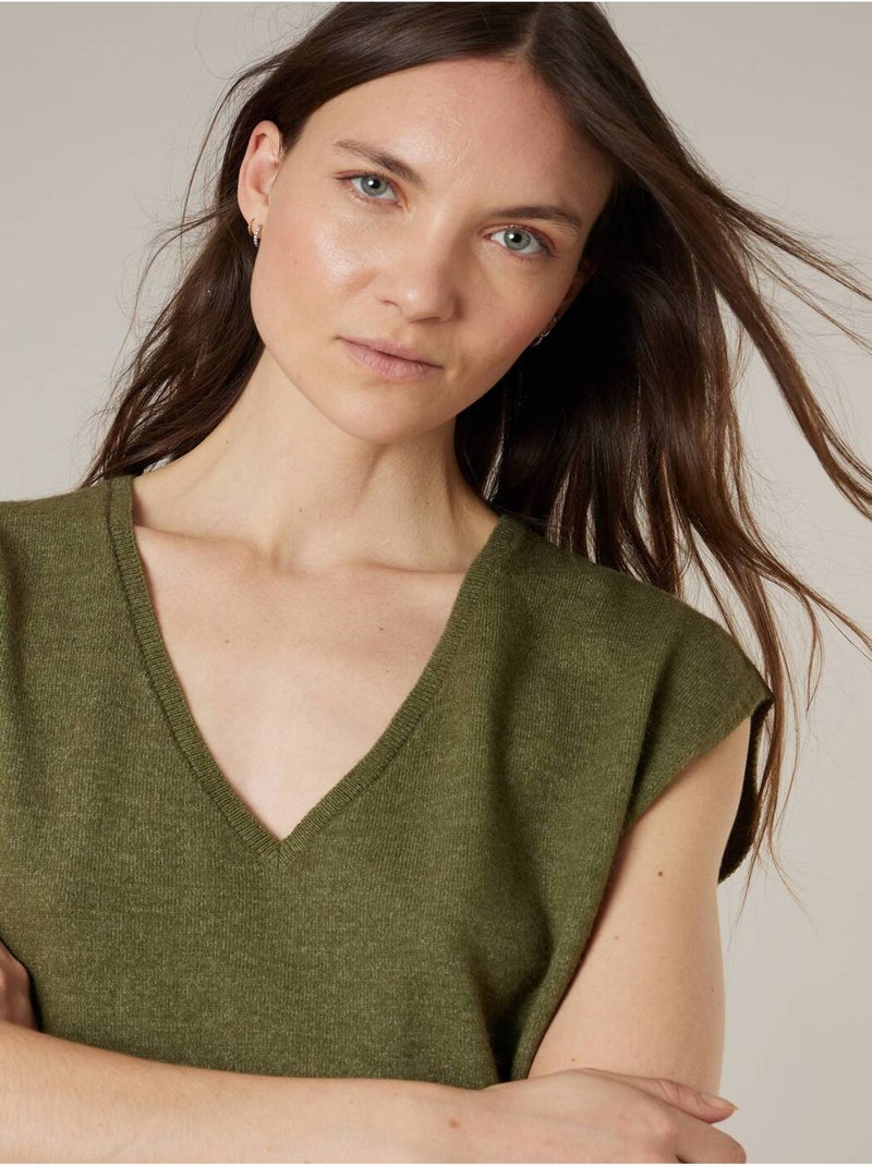 Pull sans manches femme 'Deeluxe' Vert tilleul - Kiabi